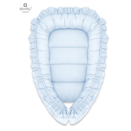 KIECZMERSKI Kokon niemowlęcy 55x75 cm ROYAL z falbanką błękit