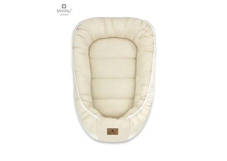 KIECZMERSKI Kokon niemowlęcy MUŚLIN BAWEŁNIANY ciepły beż bawełna 100%