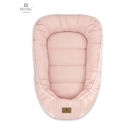 KIECZMERSKI Kokon niemowlęcy MUŚLIN BAWEŁNIANY pudrowy róż bawełna 100%