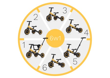 COLIBRO Rowerek dziecięcy 6w1 TREMIXUP BANANA