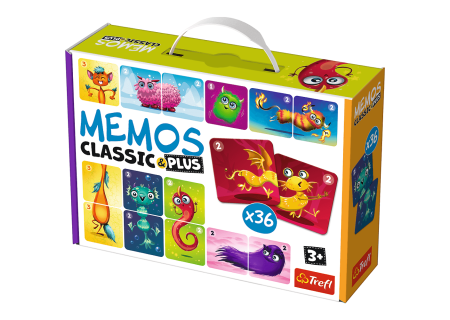 TREFL 02273 Gra Memos Classic&plus Urocze potworki