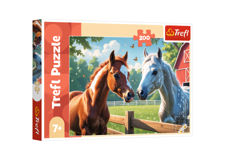 TREFL 13328 Puzzle 200 Konie na polanie