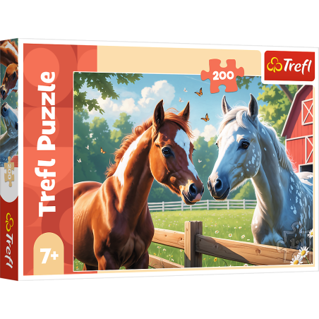 TREFL 13328 Puzzle 200 Konie na polanie