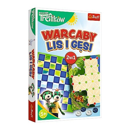 TREFL 02301 Gra Warcaby / Lis i Gęsi - Rodzina Treflików