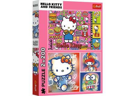 TREFL 13336 Puzzle 2x200 Hello Kitty i przyjaciele