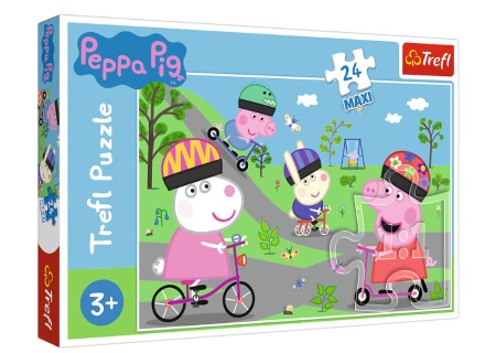 TREFL 14330 Puzzle 24 MAXI Aktywny dzień Świnki Peppy