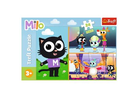 TREFL 14371 Puzzle 24 MAXI Przygody małego Kotka Milo
