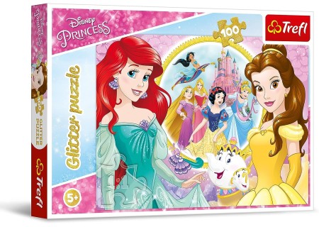 TREFL 14819 Puzzle 100 Glitter Wspomnienia Belli i Arielki
