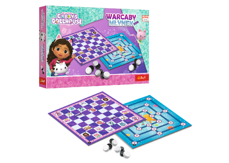 TREFL 02800 Gra Warcaby i Młynek Gabby's Dollhouse