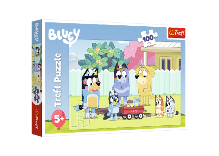 TREFL 16471 Puzzle 100 Wesoły świat Bluey