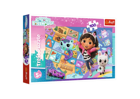 TREFL 16515 Puzzle 100 Przyjaźń w kocim domku