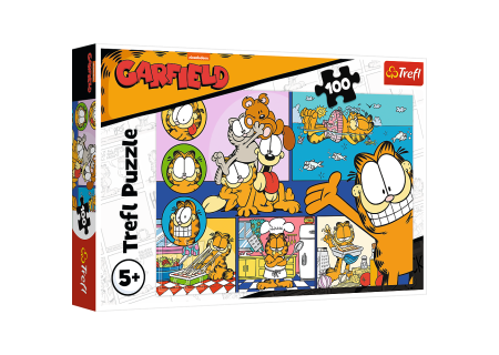 TREFL 16521 Puzzle 100 Leniwy Garfield