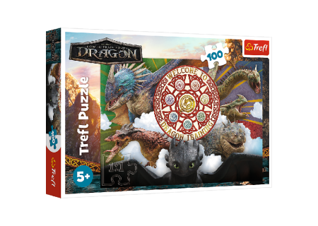 TREFL 16524 Puzzle 100 Smoki w akcji
