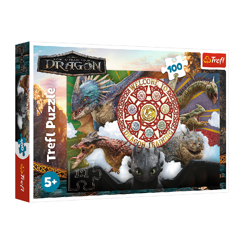 TREFL 16524 Puzzle 100 Smoki w akcji