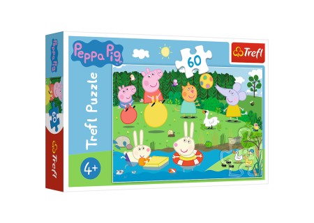 TREFL 17326 Puzzle 60 el. Wakacyjna zabawa Peppa Pig