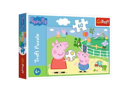 TREFL 17356 Puzzle 60 el. Zabawy w gronie przyjaciół Peppa