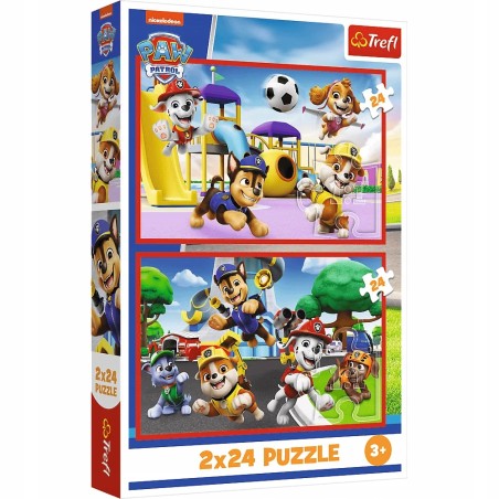 TREFL 34434 Puzzle 2x24 Psi dzień zabaw / Paw Patrol