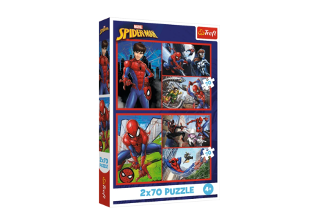 TREFL 34443 Puzzle 2x70 Pajęcze historie / Disney Marvel Spiderman