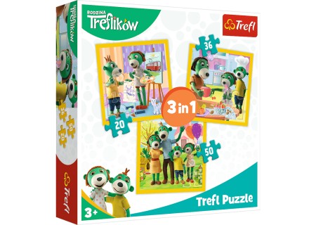 TREFL 34850 Puzzle 3w1 Razem jest wesoło