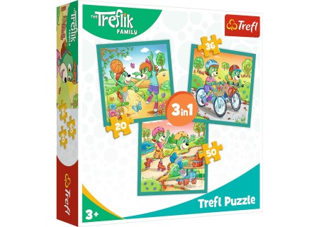 TREFL 34872 Puzzle 3w1 Poznaj Trefliki