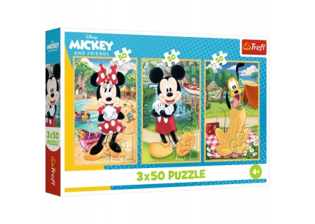 TREFL 34881 Puzzle 3x50 Myszki na wakacjach
