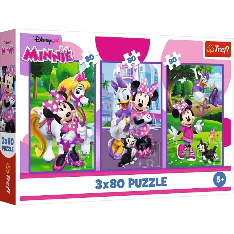 TREFL 34889 Puzzle 3x80 Minnie i przyjaciele
