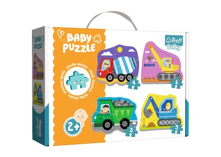 TREFL 36072 Puzzle Baby Classic Pojazdy na budowie