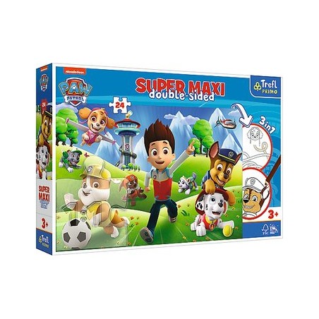 TREFL 41001 Puzzle 24 SUPER MAXI Przygody Psiego Patrolu
