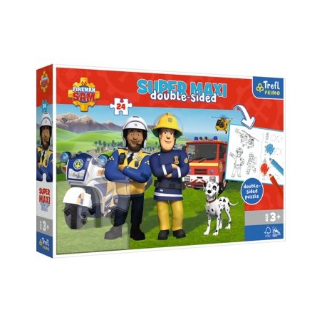 TREFL 41015 Puzzle 24 SUPER MAXI Pomocna drużyna Strażaka Sama