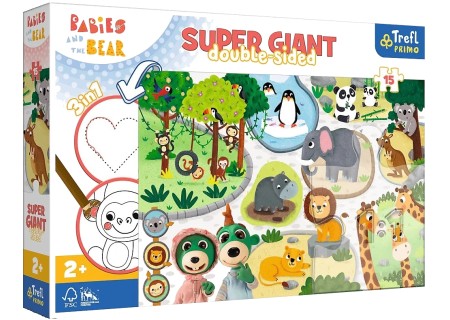 TREFL 42000 Puzzle 15 GIANT Bobaski w ZOO