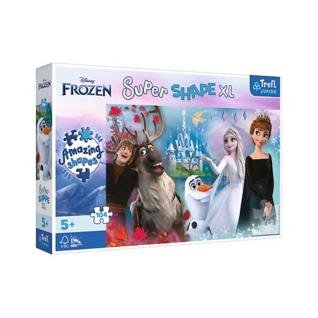 TREFL 50017 Puzzle 104 XL W świecie Anny i Elsy jest wesoło