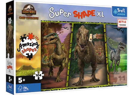 TREFL 50020 Puzzle 104 XL Kolorowe dinozaury