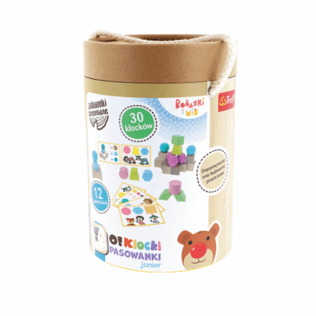 TREFL 61514 Zabawka drewniana O! Klocki Pasowanki Junior
