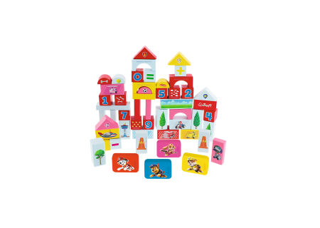 TREFL 61571 Klocki drewniane Paw Patrol Cyferki