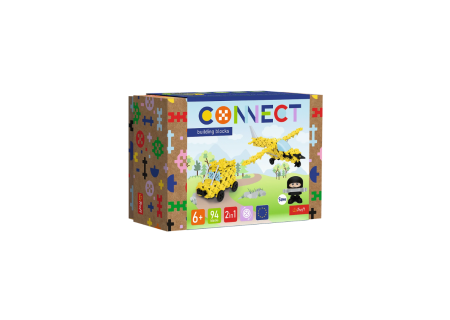 TREFL 61969 Klocki Connect 2w1 - Awionetka / Jeep