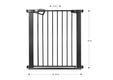 MILLY MALLY 6574 Bramka zabezpieczająca - barierka na schody Guardy 83 Black